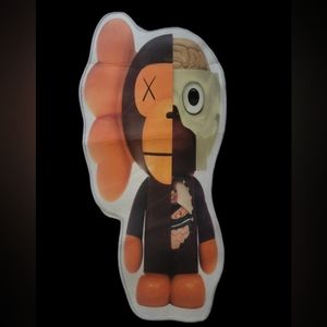 KAWS AND BAPE COLLAB throw rug